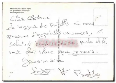 MARTINIQUE - Saint-Pierre — O bairro do Mouillage — Edições FALIX ROSETTE — Verso
