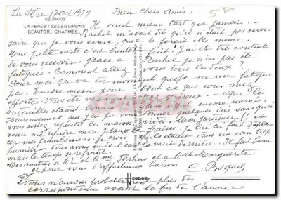 La Fère e seus arredores — vista do monumento aos mortos e do centro da cidade — editor La Fère e seus arredores — Verso