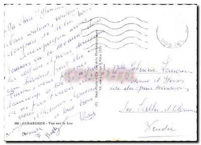 Gérardmer — Uitzicht op het meer — Real-Photo, Parijs — Achterkant