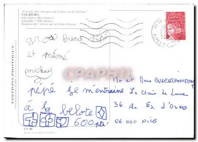 Valberge Ski-Azur — Estação de esqui — Éditions Photoguy — Verso