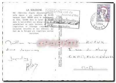 La Sologne — tarjeta postal turística — Éditions Saint-Louis — Reverso