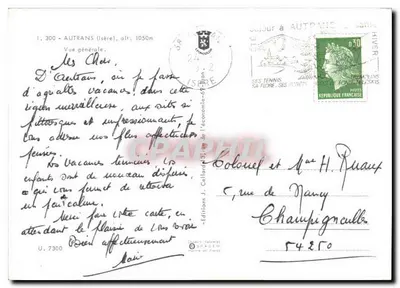 Autrans — Visão geral — Edições J. Callard — Verso