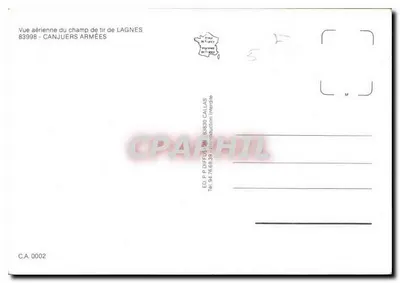 Canjuers - Lagnes — aerial view of the shooting range — Edition P. Diffus 38 — Back
