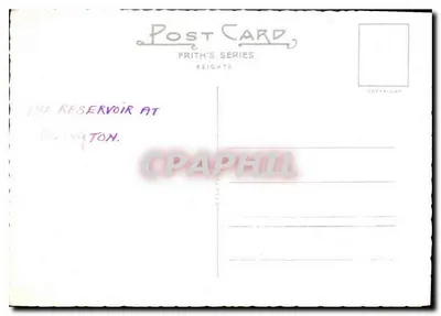 O Reservatório e o Ponte d'Alliance — Frith Ltd. — Série Frith — Verso