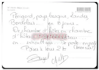 Blaye — Citadela — n°33118 — Verso
