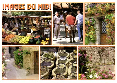 Images du Midi — Marché, pétanque, portes fleuries — Éditions VEDAS