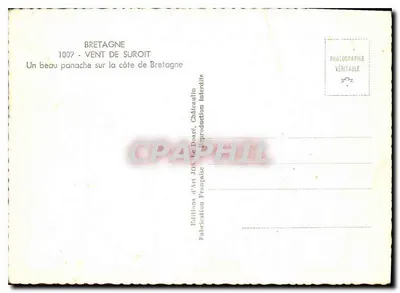 Vente de Suroit — Bretagne — Éditions d'Art JOS. Le Doaré, Châteaulin — Rewers