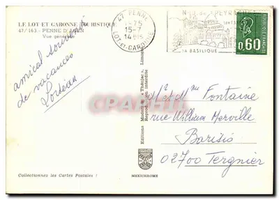 Penne-d'Agen — Vista geral — Edições Moderne & Théolojac — Verso