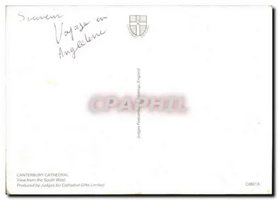 Katedra Canterbury — widok z południowego zachodu — Judges Postcards Ltd, Hastings — Rewers