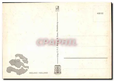 Zeeland / Middelburg — Zoon & Zoon — wydawca Uitg. C. P. C. Böglien & Zoon — Rewers