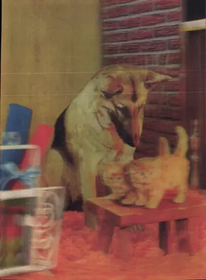Cão pastoreiro alemão e gatinhos — editor TOPPAN AG, Zurique