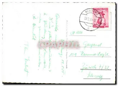 Brand com teleférico e Schrappiana 2967 m — Foto Risch-Lau W 9399 — Verso