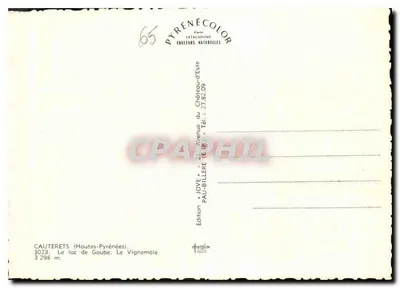 Jezioro Gaube — Cauterets (Wysokie Pireneje) — Wydawnictwo Jove — Rewers
