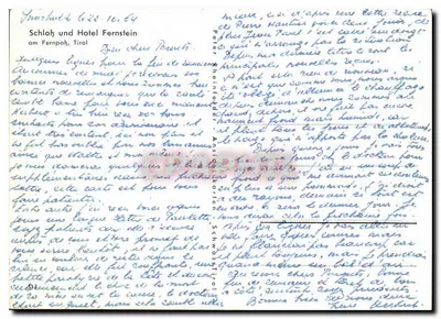 Zamek i Hotel Fernstein — am Fernpoß, Tyrol — wydawca nieodczytelny — Rewers