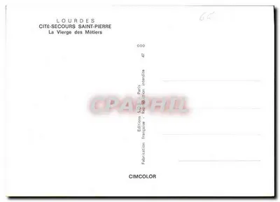 Lourdes — Pani Przemienienia — Wydawnictwo Cité-Secours św. Piotra — Rewers