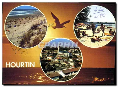 Hourtin — vista aérea, praia e clube — Artaud Frères, Nantes