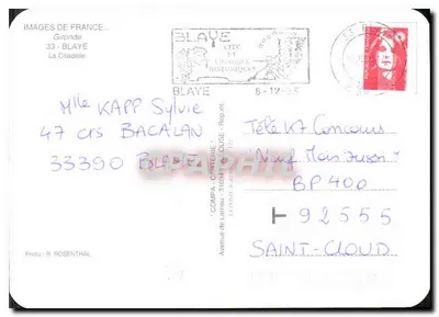Blaye — Citadelle et vue sur le fleuve — Images de France — Rewers