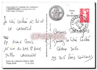 Montpellier — Plac Komedii oświetlony — Wydawnictwo Jean-Jaurès 94, Arcueil — Rewers