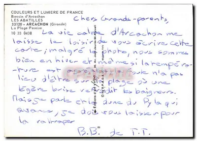 Plaża Arcachon — widok z sosnowego lasu — Wydawnictwo Art Lyon — Rewers