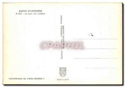 Bassin d'Arcachon — Wieczór, jachty — Wydawnictwo Théo Jac — Rewers