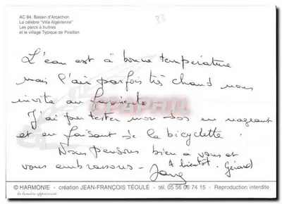 Bassin d'Arcachon — Znana « Villa Algérienne », ogrody do wypieku i typowy wiejski Piraillan — Harmonie — Rewers