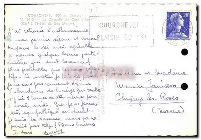 Capela do Curé d'Art — Courchevel 1503 m — Edições Fotográficas Chambéry — Verso