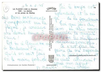 La Plagne 2000 m — estação de esqui — Lumicap — Verso