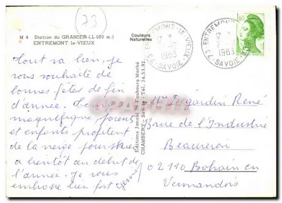 ग्रैनियर स्टेशन — 1100 मीटर — एंट्रमॉन-ले-विएयू — पीछे