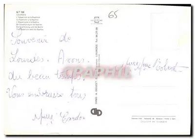 Lourdes — Objawienie i Bazylika — Wydawnictwo Dino A. Doucet — Rewers