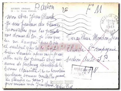 Stary Zamek w Livron (Drôme) — Fotografia — Wydawca B. M. — Rewers