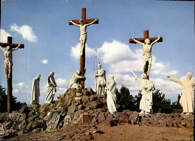 Calvaire de Pont-Château — XIIe Estação, Jesus morre na Cruz — MEXICHROME