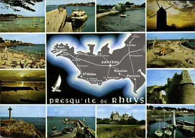 Presqu'île de Rhuys — Carta postal turística — Edições da Bretanha