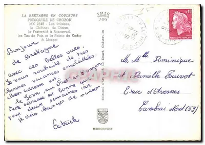As Grandes Falésias — Península de Crozon — Éditions d'Art Jos — Verso