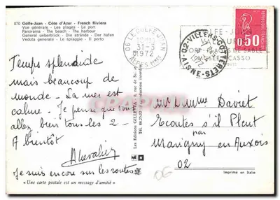 Golfe-Juan — widok panoramiczny — Les Éditions GILLEDA — Rewers