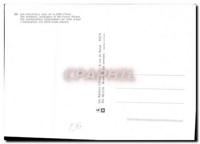 Côte d'Azur — Punkty turystyczne — Wydawnictwo GILLETIA, nr 090 — Rewers