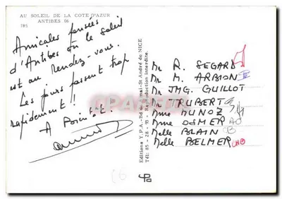 Antibes — Souvenir d'Antibes — Éditions Y.P.A.-Bd — Rewers