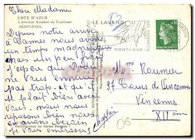 Saint-Paul-de-Vence — Ansicht von einem Bogen — Éditions du Lavandou — Rückseite