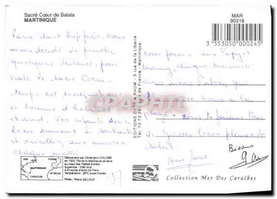Święty Serce Balaty — Martinika — Wydawnictwo Case à Rhum — Rewers