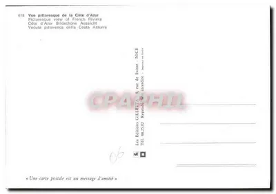 Pitkowy widok Côte d'Azur — Côte d'Azur — Éditions GILLET — n° 618 — Rewers
