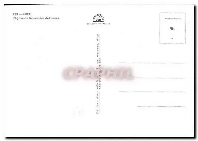 सिमीज के मठ — चर्च — एडिशन डे आर्ट मॉंट्यूलेट, निस — पीछे