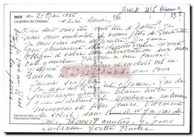 Ogród Zamku — Nice — Éditions Matthes, nr 127 — Rewers