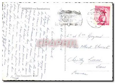 Salzburg — widok z Kapuzinerberg — wydawca Photo Photographie 24 — Rewers