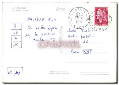 A Velha Fazenda — Navière, Eure — Editor Artamandères — Verso