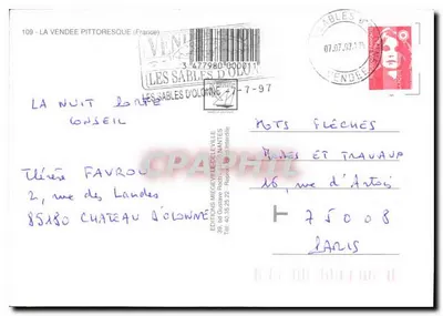 La Vendée Pittoresque — 109 — Éditions Miegeville-Deleville — Rewers
