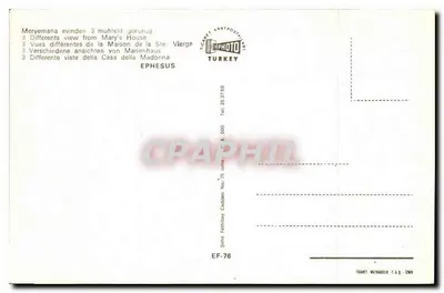 Meryemana — Éphèse — Wydawca TİCARET FOTOGRAFİ — N° EF-76 — Rewers