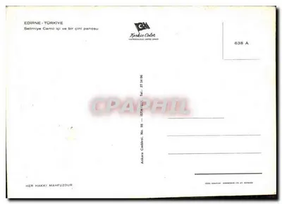 Innenraum der Selimiye-Moschee — Edirne — Verlag Kenkin Color — Rückseite