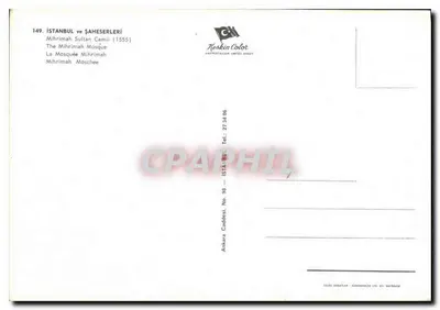 Istambul — Mesquita Mihrimah (1555) — Koskin Color — Verso