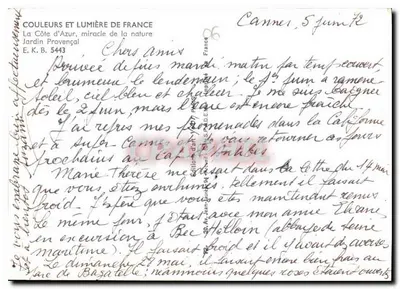 Ogród prowansalski — Côte d'Azur — Éditions de France — Rewers