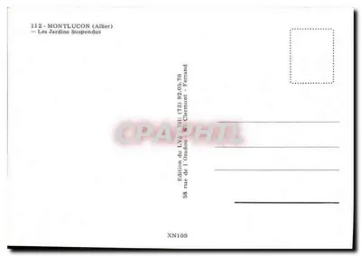 Montluçon (Allier) — I Giardini Sospesi — Édition du LYS — Verso