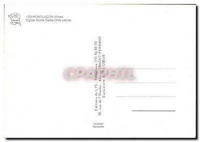 Montluçon — Katedra Notre-Dame (XV wiek) — Wydawnictwo LYS — Rewers